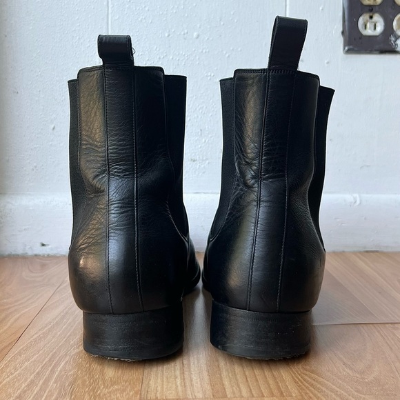 Gucci Authentic Black Leather Pull-On Chelsea Boot Size 10 Men’s Made in Italy - Picture 7 of 13